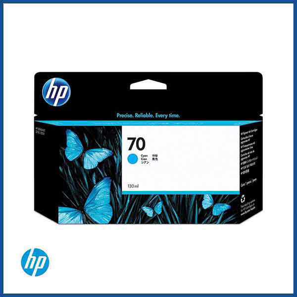 HP 70 Cyan 130-ml Genuine Ink Cartridge (C9452A)